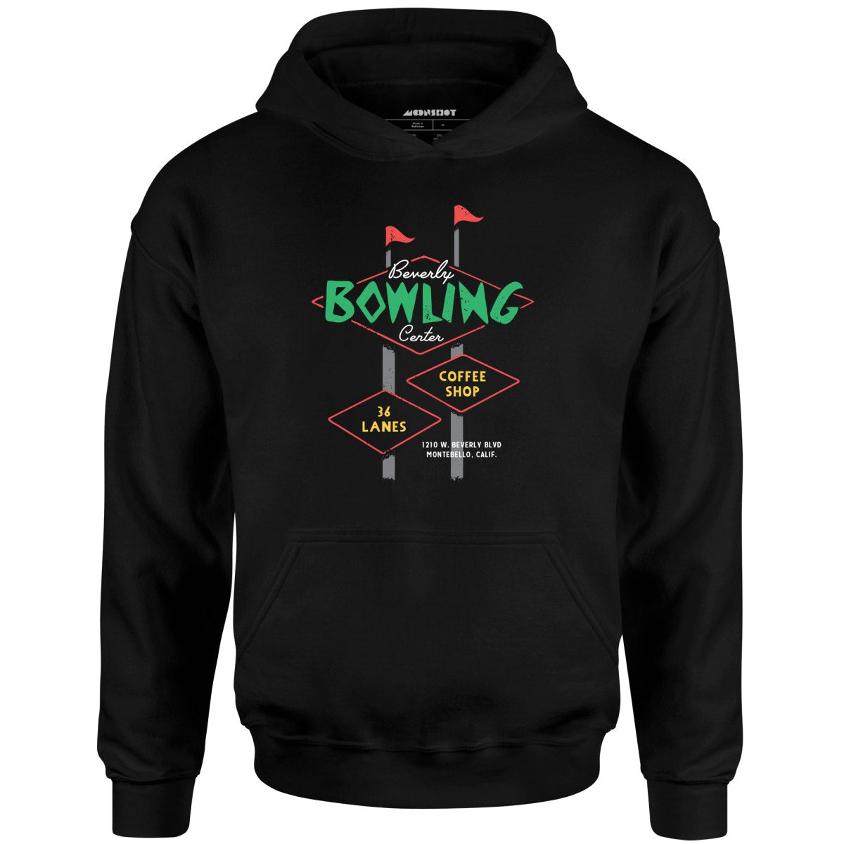 Beverly Bowl - Montebello, CA - Vintage Bowling Alley - Unisex Hoodie