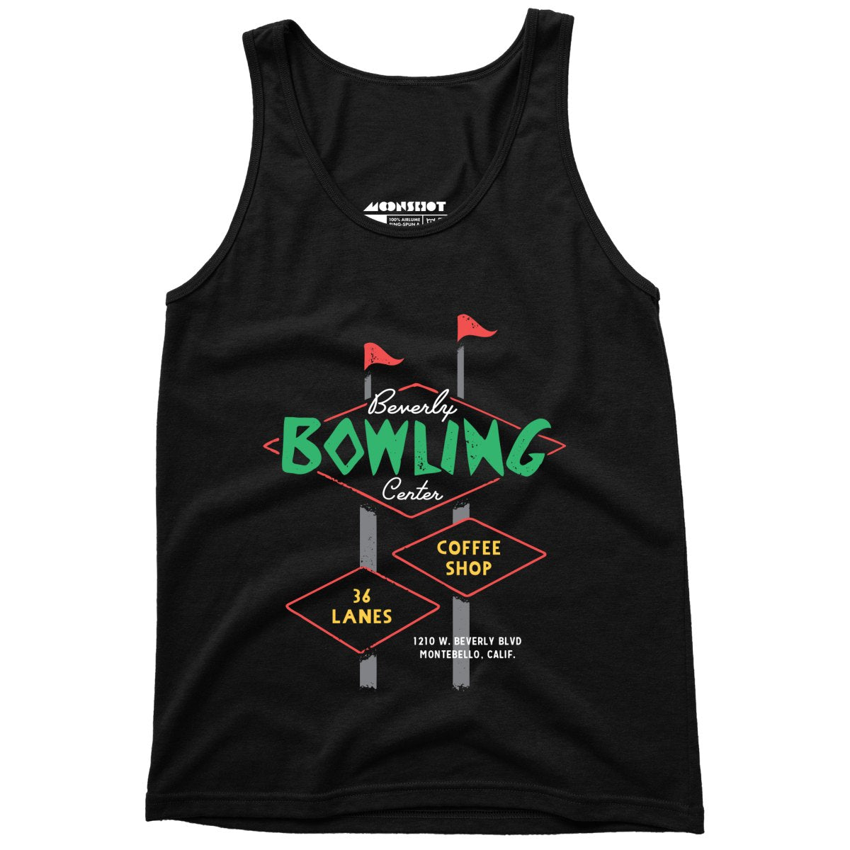 Beverly Bowl - Montebello, CA - Vintage Bowling Alley - Unisex Tank Top