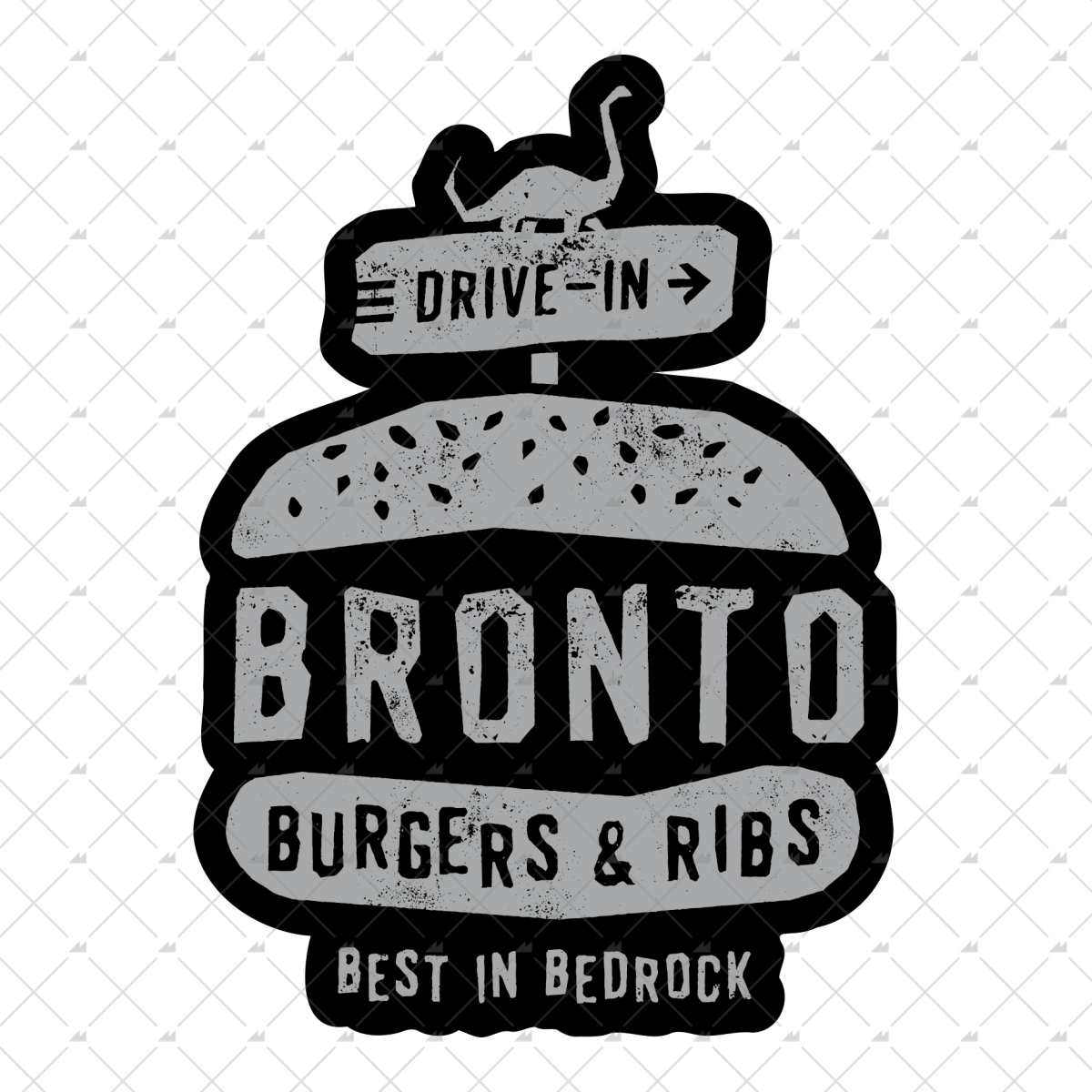 Bronto Burgers & Ribs - Sticker