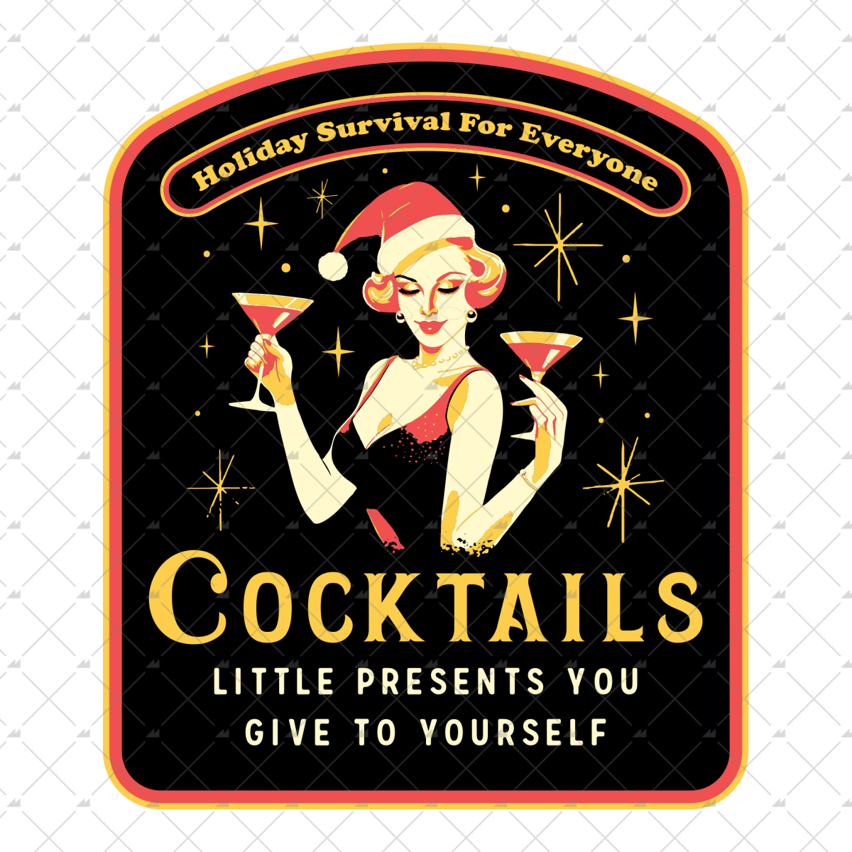 Christmas Cocktails - Sticker