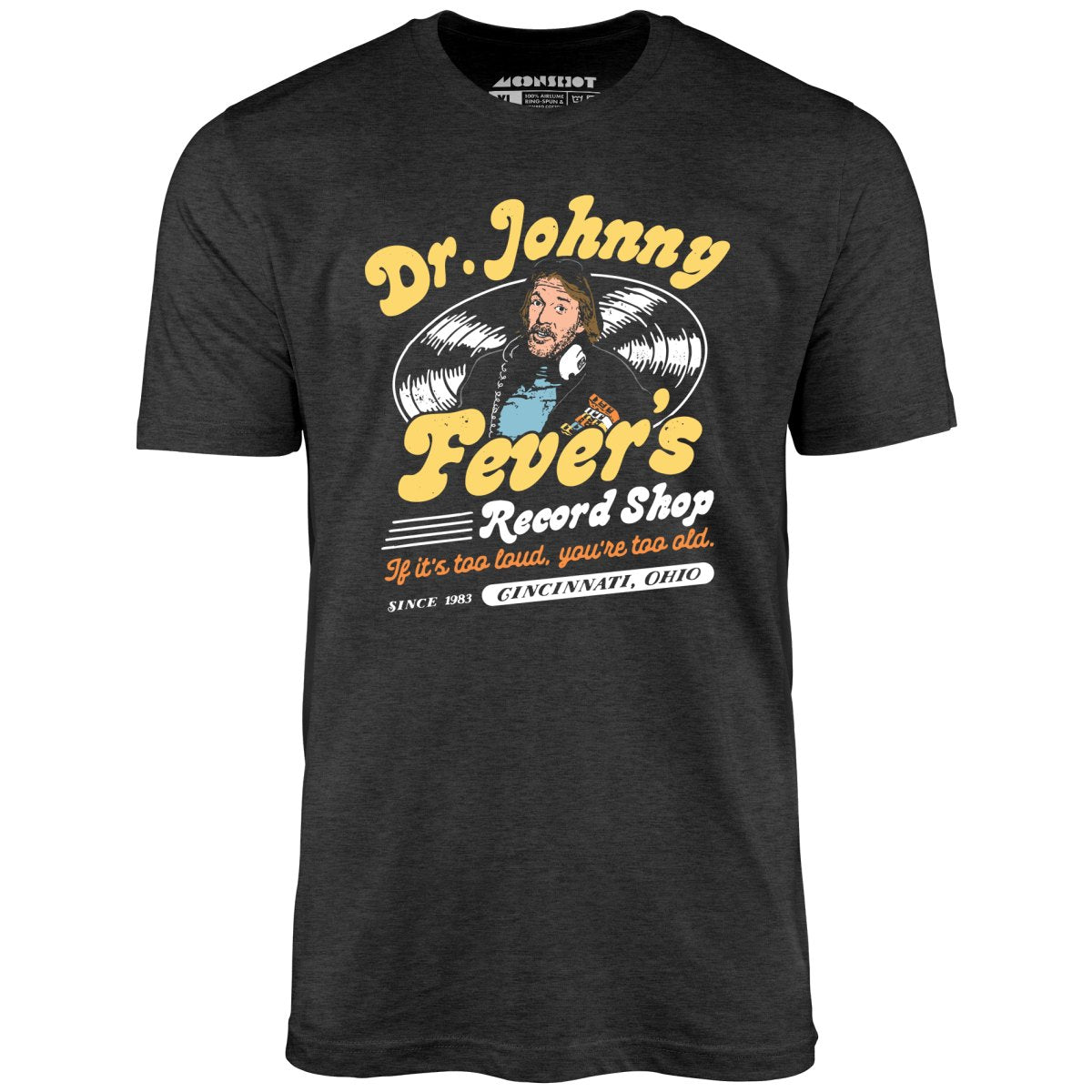 Dr. Johnny Fever's Record Shop - Unisex T-Shirt – m00nshot