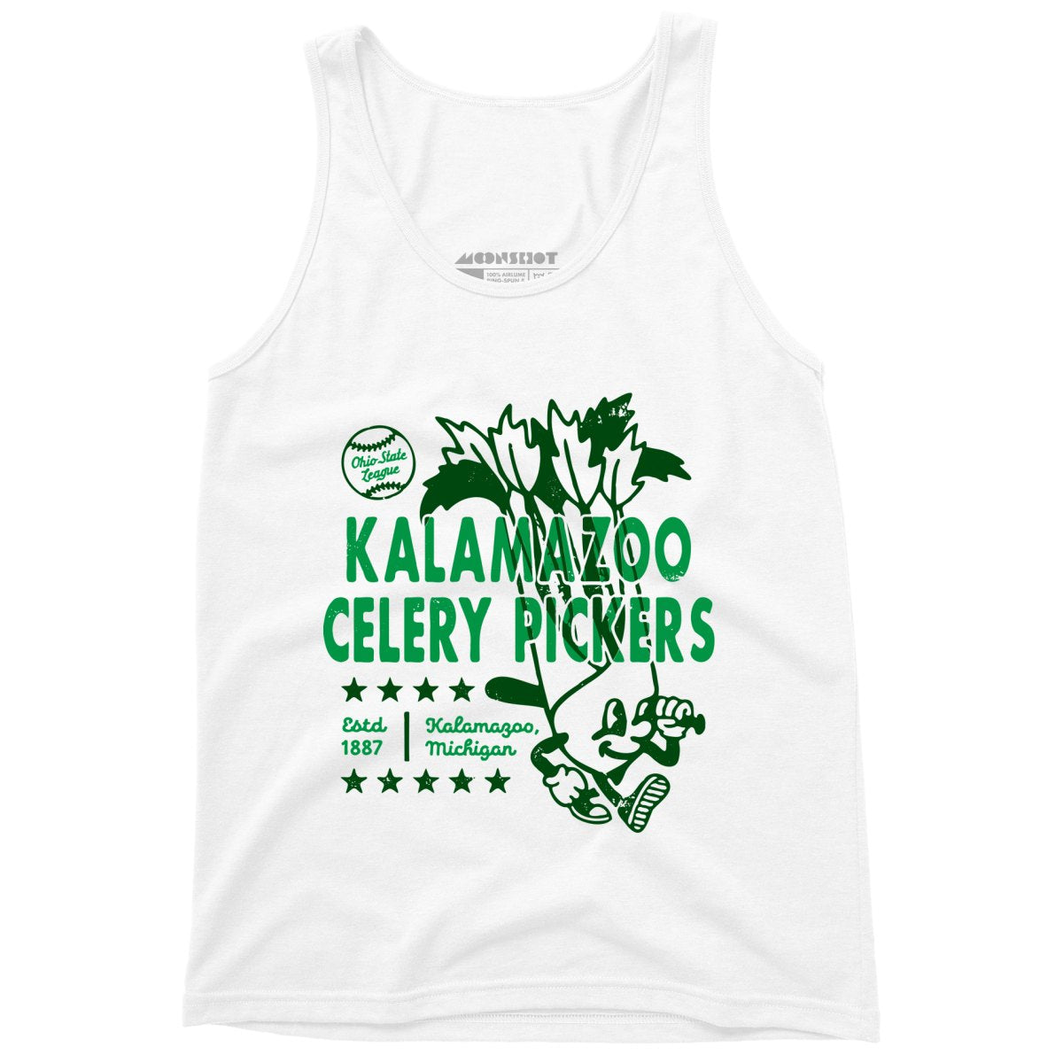 Kalamazoo Celery Pickers - Michigan - Vintage Defunct Baseball Teams - Unisex Tank Top