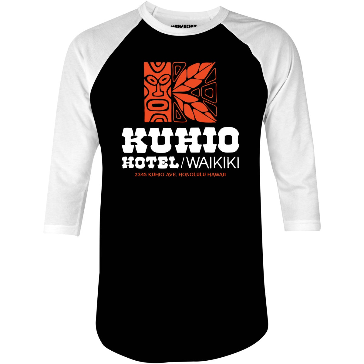 Kuhio Hotel - Waikiki, Hawaii - Vintage Hotel - 3/4 Sleeve Raglan T-Shirt