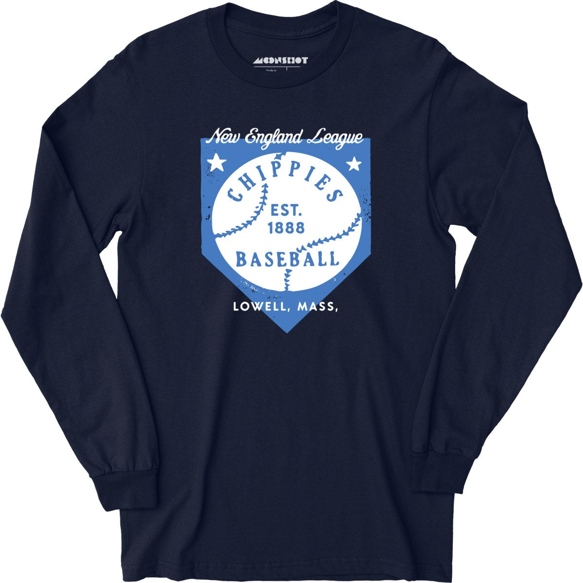 Lowell Chippies - Massachusetts - Vintage Defunct Baseball Teams - Long Sleeve T-Shirt