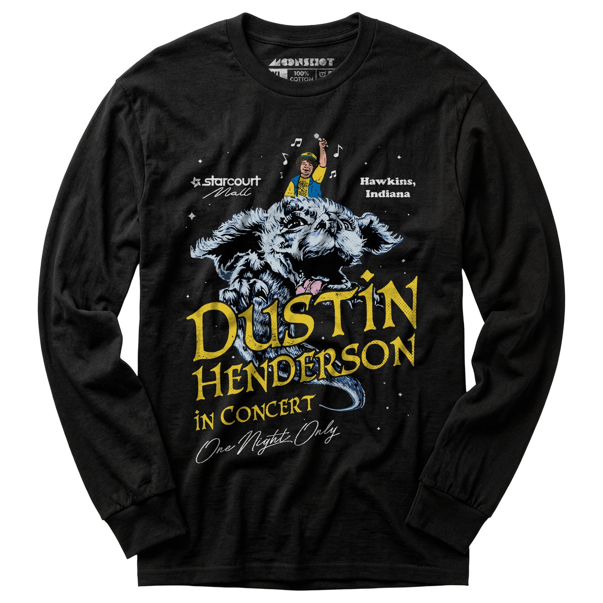 トップス DICH HENDERSON t shirt Dustin Henderson in Concert - Long Sleeve T-Shirt – m00nshot