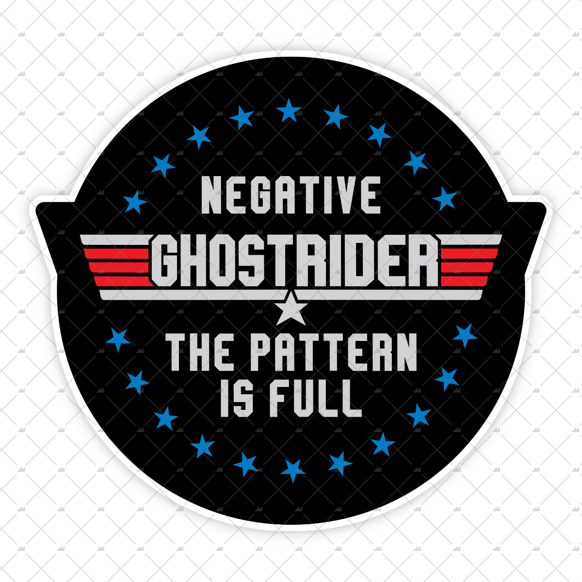 Negative Ghostrider The Pattern Is Full Sticker m00nshot