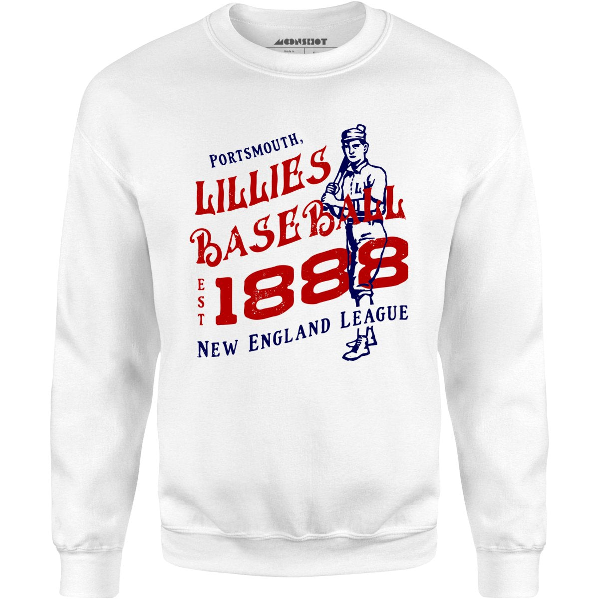 Portsmouth Lillies - New Hampshire - Vintage Defunct Baseball Teams - Unisex Sweatshirt