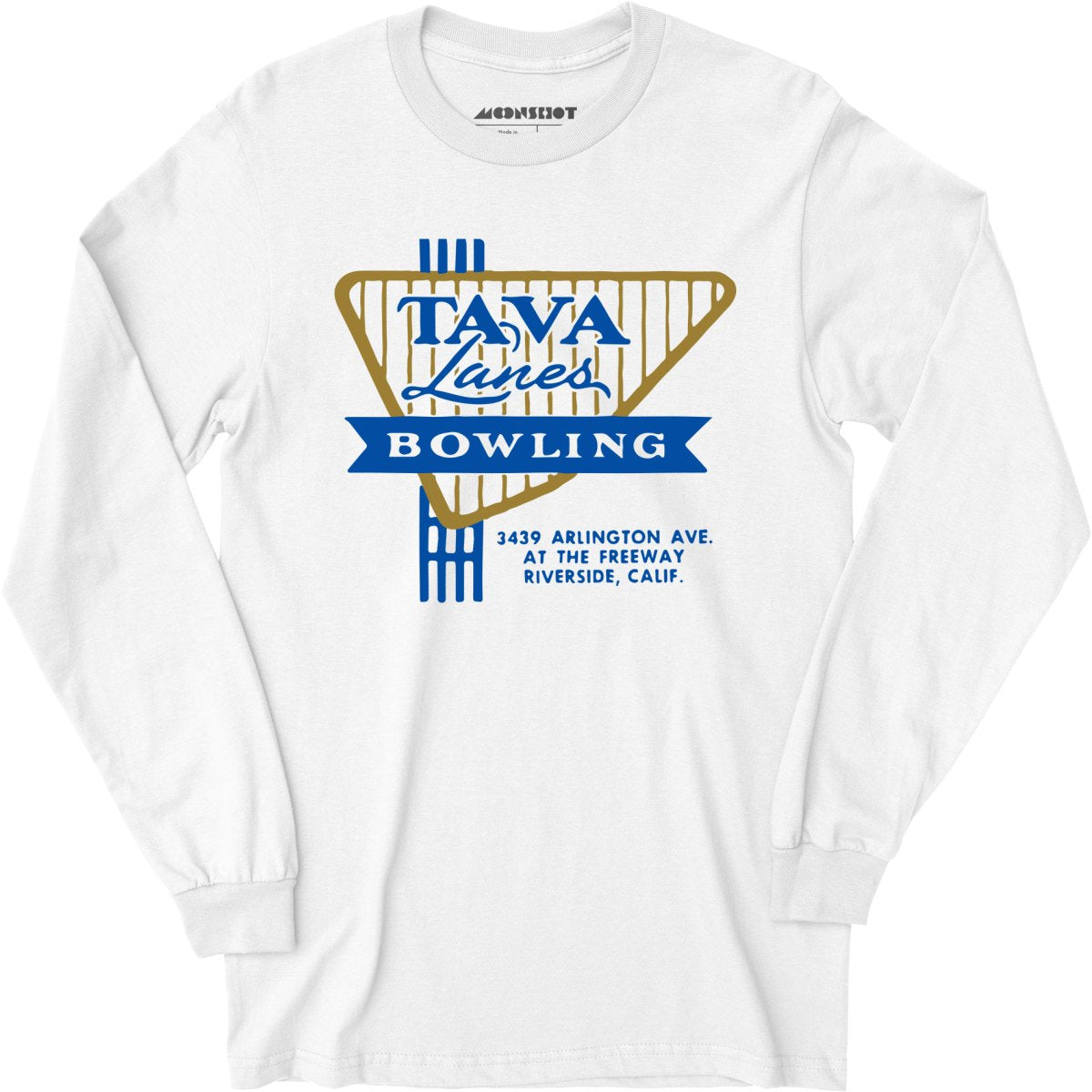 Tava Lanes - Riverside, CA - Vintage Bowling Alley - Long Sleeve T-Shirt