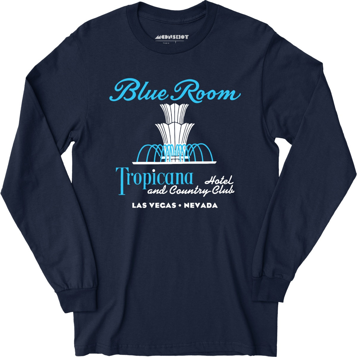 Tropicana Blue Room - Vintage Las Vegas - Long Sleeve T-Shirt, image size:1200x1200