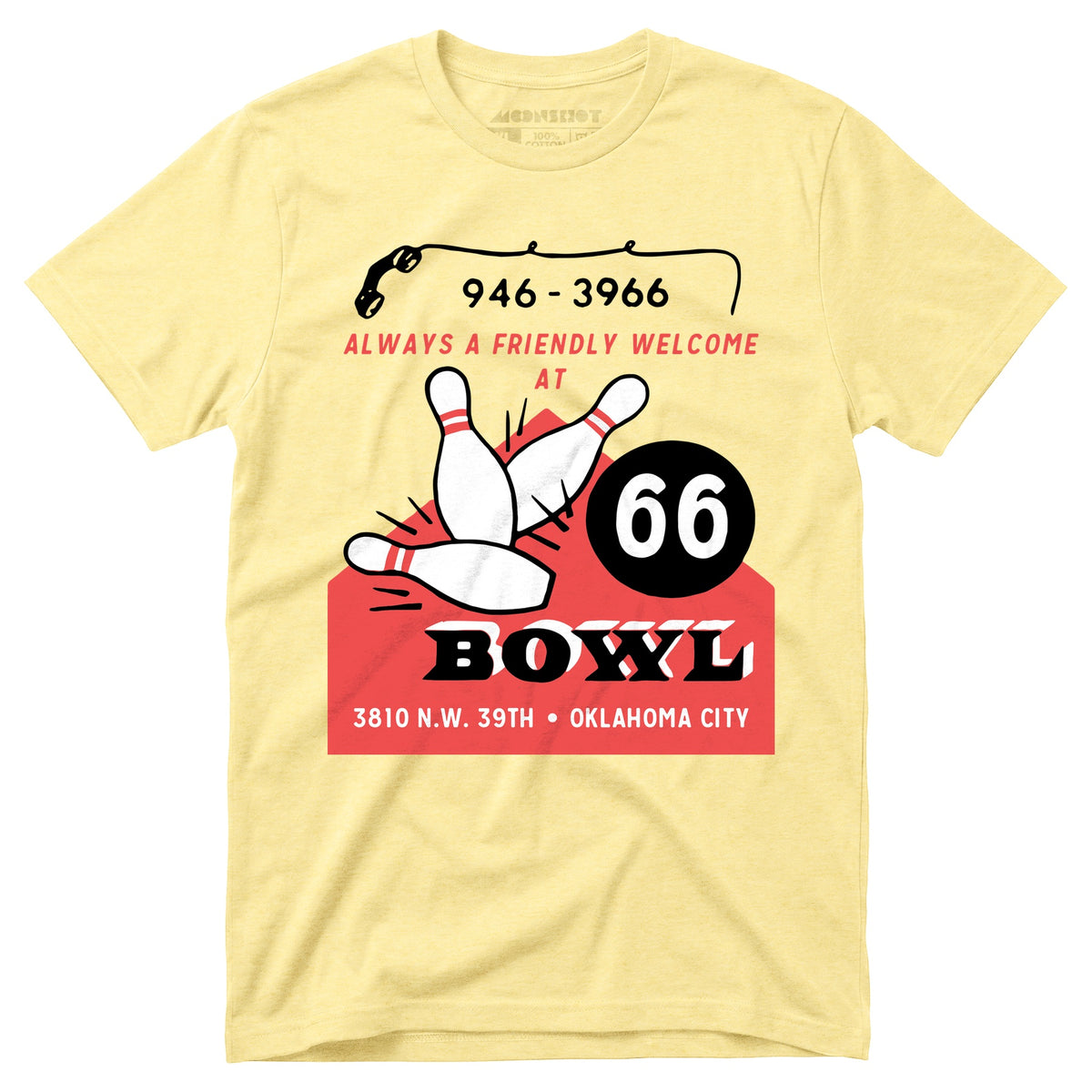 66 Bowl - Oklahoma City, OK - Vintage Bowling Alley - Unisex T