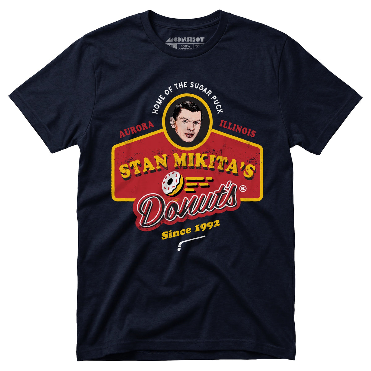 MaCO DONUTS Tシャツ ボーダー ut2-stan-mikitas-donuts-navy-