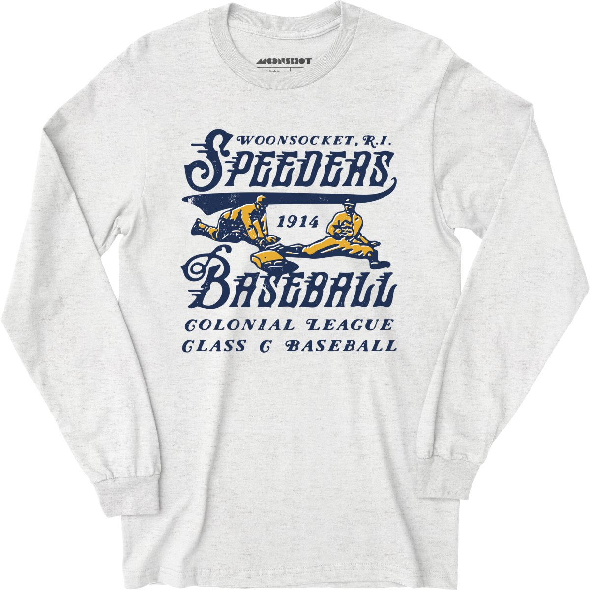 Woonsocket Speeders - Rhode Island - Vintage Defunct Baseball Teams - Long Sleeve T-Shirt