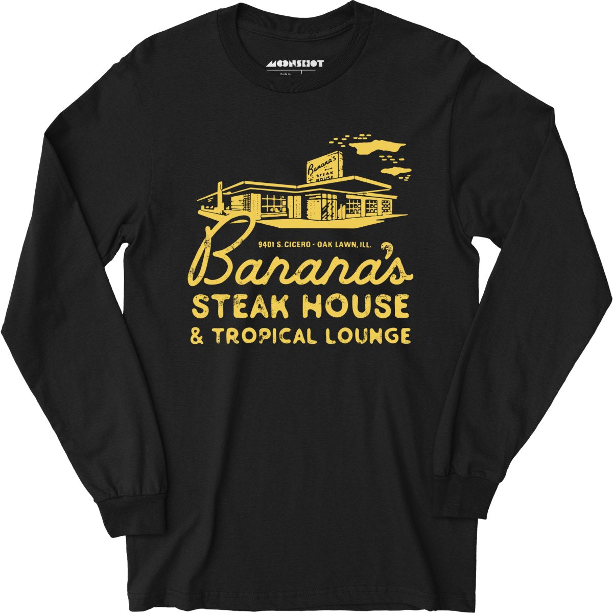 Banana's Steak House - Oak Lawn, Il - Vintage Restaurant - Long Sleeve T-Shirt
