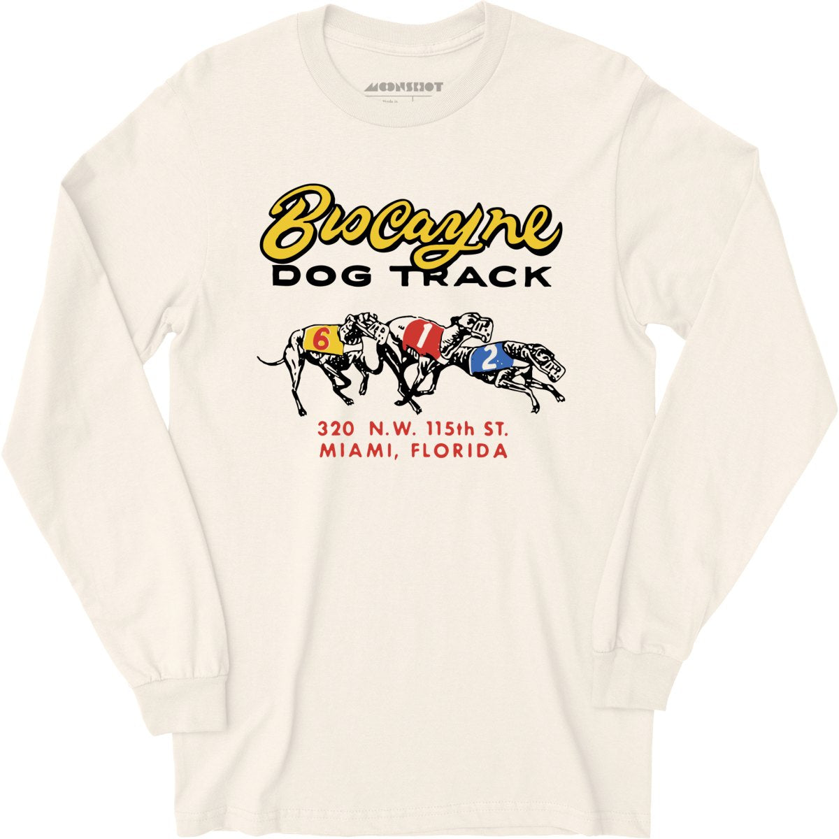Biscayne Dog Track Vintage Miami, FL Long Sleeve TShirt m00nshot