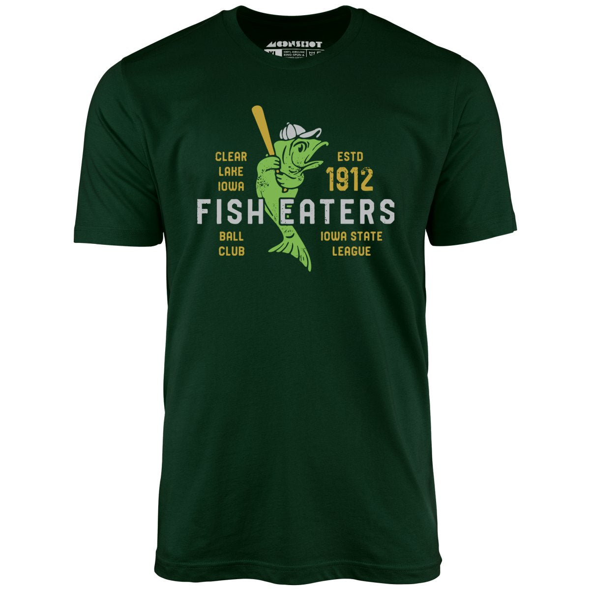 Clear Lake Fish Eaters - Iowa - Vintage Defunct Baseball Teams - unisex T-Shirt Forest Green / 5XL