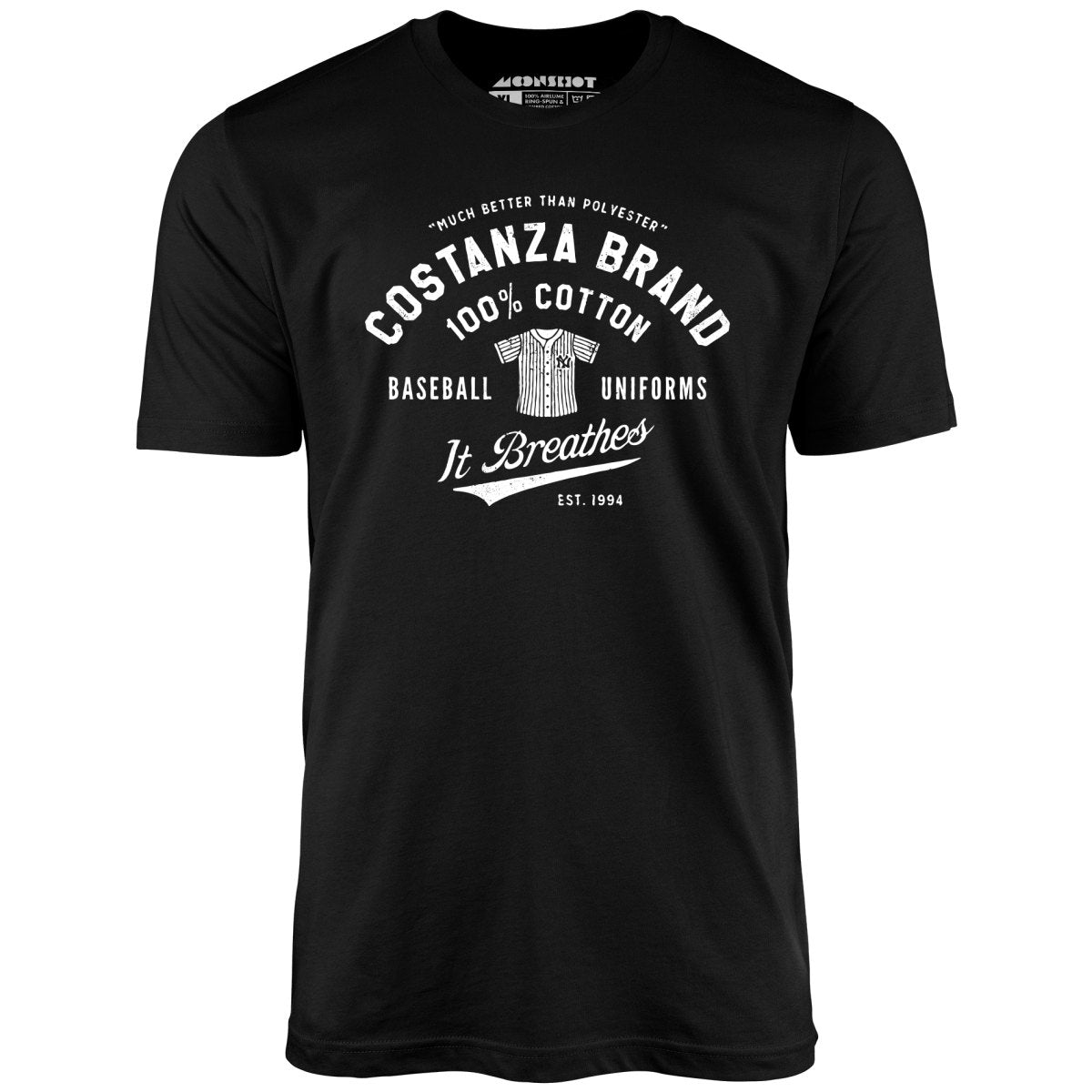 Costanza Brand Cotton Baseball Uniforms - Unisex T-Shirt Black / 4XL