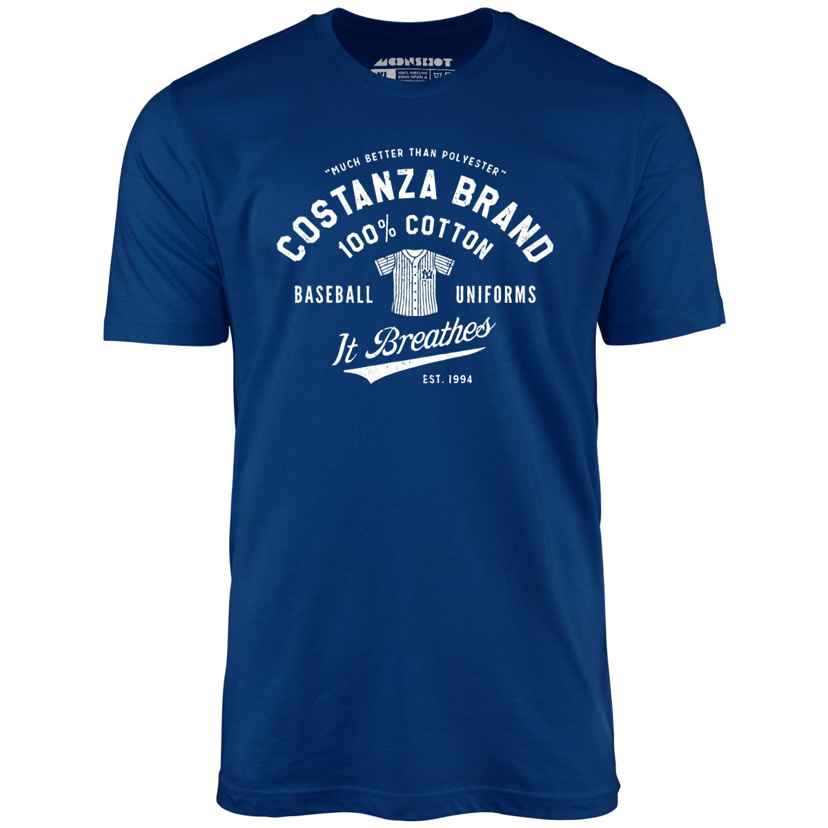 White Label Mfg Costanza Brand Cotton Baseball Uniforms - Unisex T-Shirt Royal Blue / M