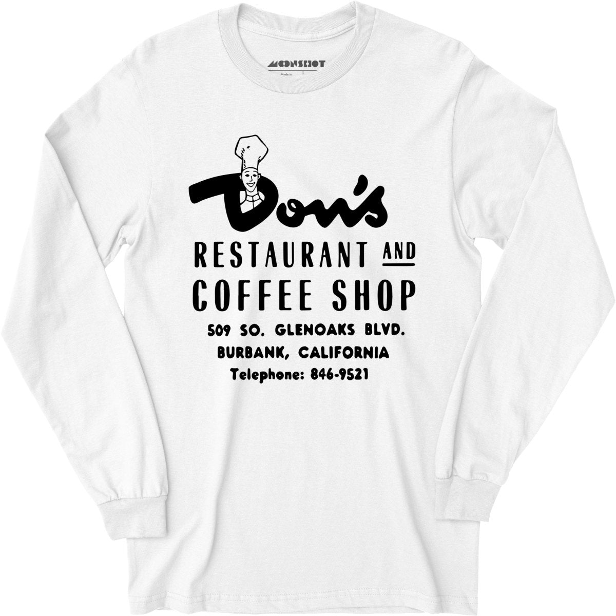 Don's Restaurant & Coffee Shop - Burbank, CA - Vintage Restaurant - Long Sleeve T-Shirt