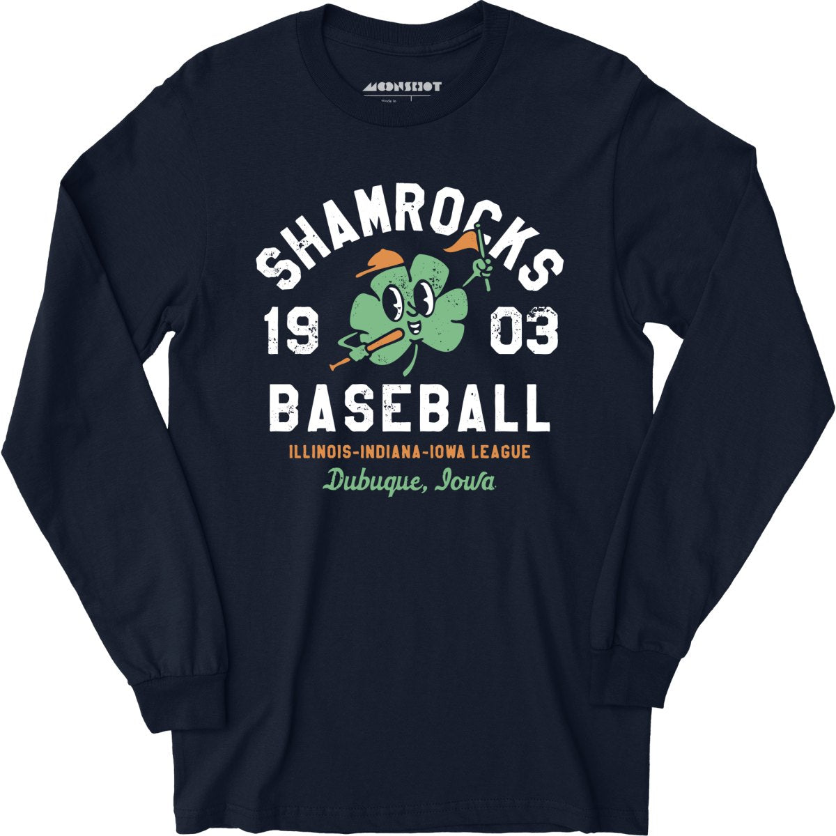 Dubuque Shamrocks - Iowa - Vintage Defunct Baseball Teams - Long Sleeve T-Shirt