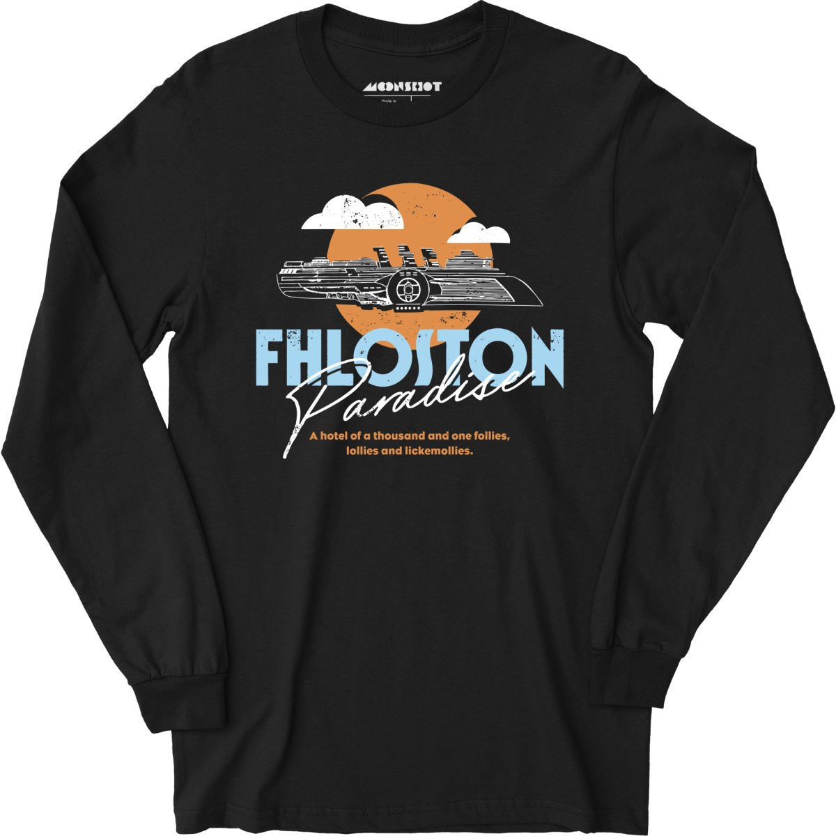 m00nshots Fhloston Paradise The Fifth Element Long Sleeve T Shirt Black 3XL