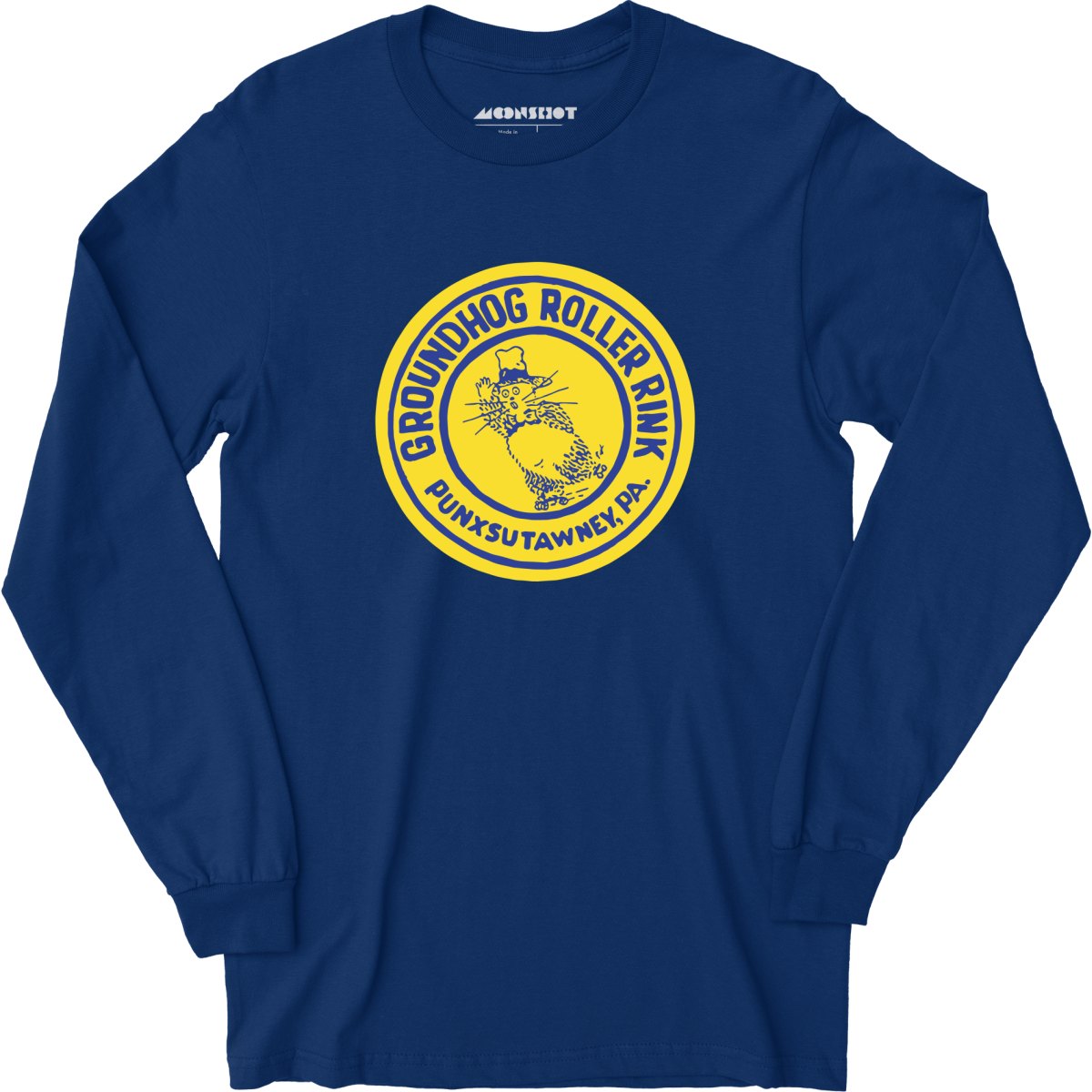 Groundhog Roller Rink - Punxsutawney, PA - Vintage Roller Rink - Long Sleeve T-Shirt