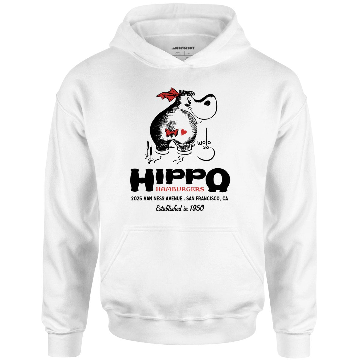 Hippo Hamburgers - San Francisco, CA - Vintage Restaurant - Unisex Hoodie