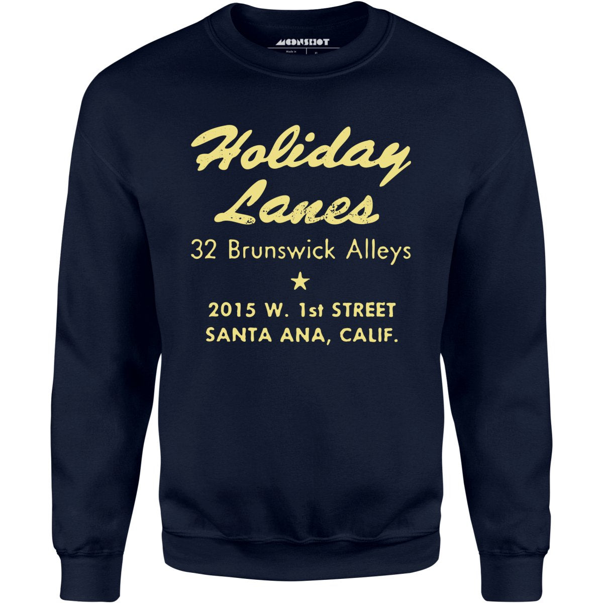 Holiday Lanes - Santa Ana, CA - Vintage Bowling Alley - Unisex Sweatshirt