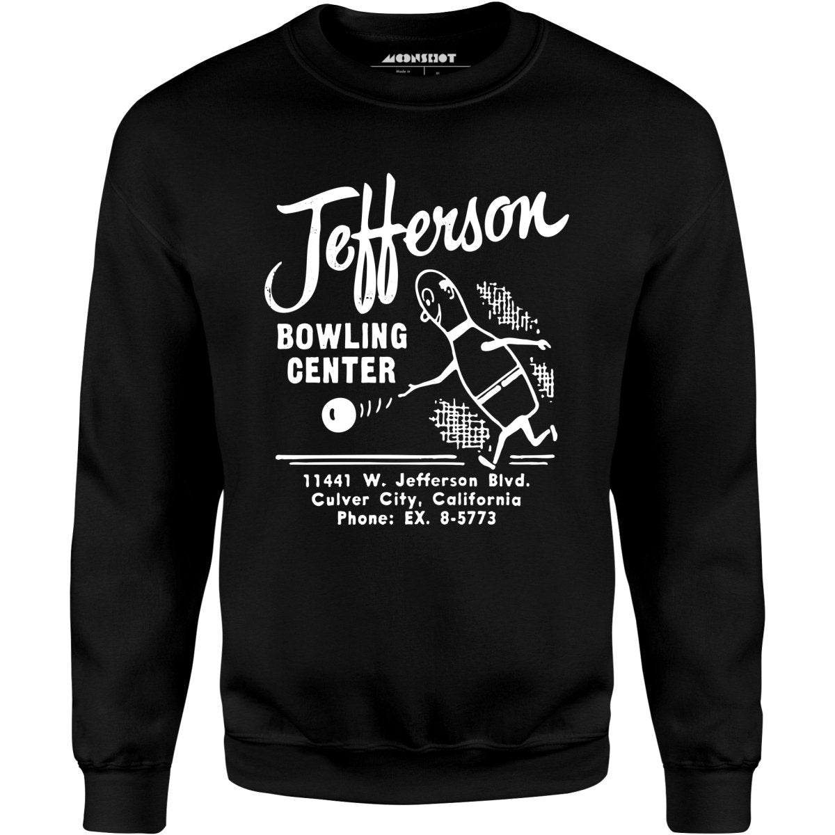 Jefferson Bowling Center - Culver City, CA - Vintage Bowling Alley - Unisex Sweatshirt