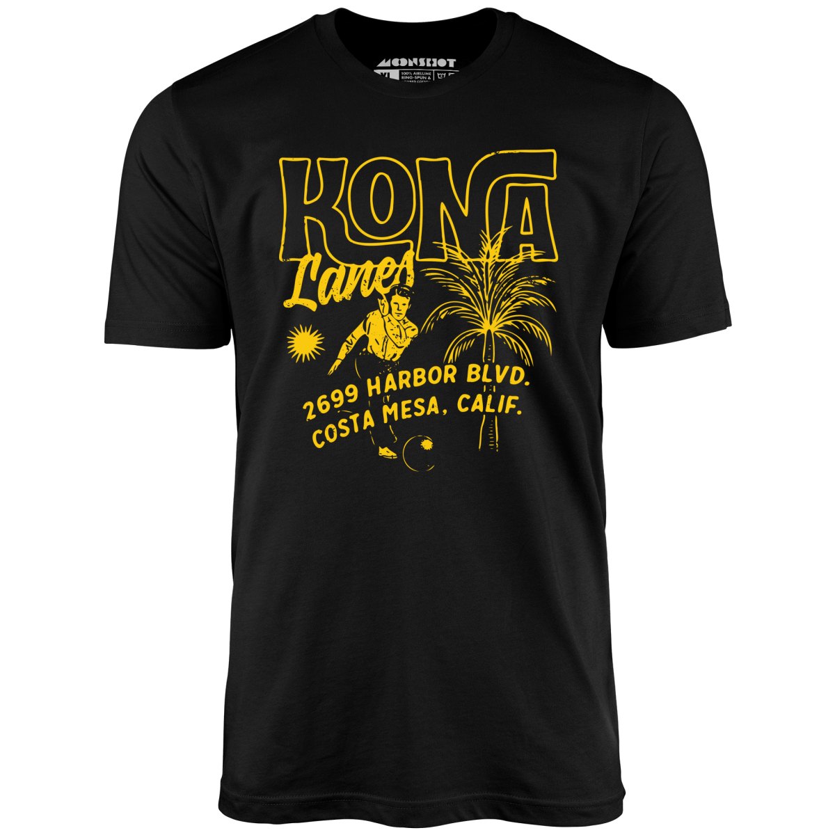 Kona Lanes v3 - Costa Mesa, CA - Vintage Bowling Alley - Unisex T-Shirt