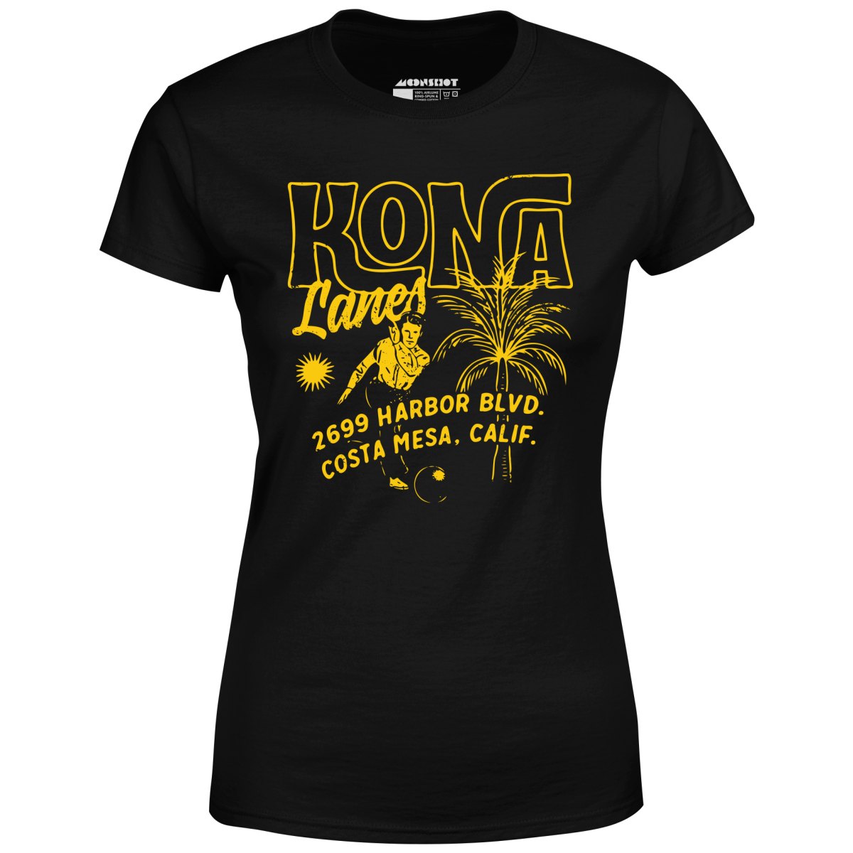 Kona Lanes v3 - Costa Mesa, CA - Vintage Bowling Alley - Women's T-Shirt