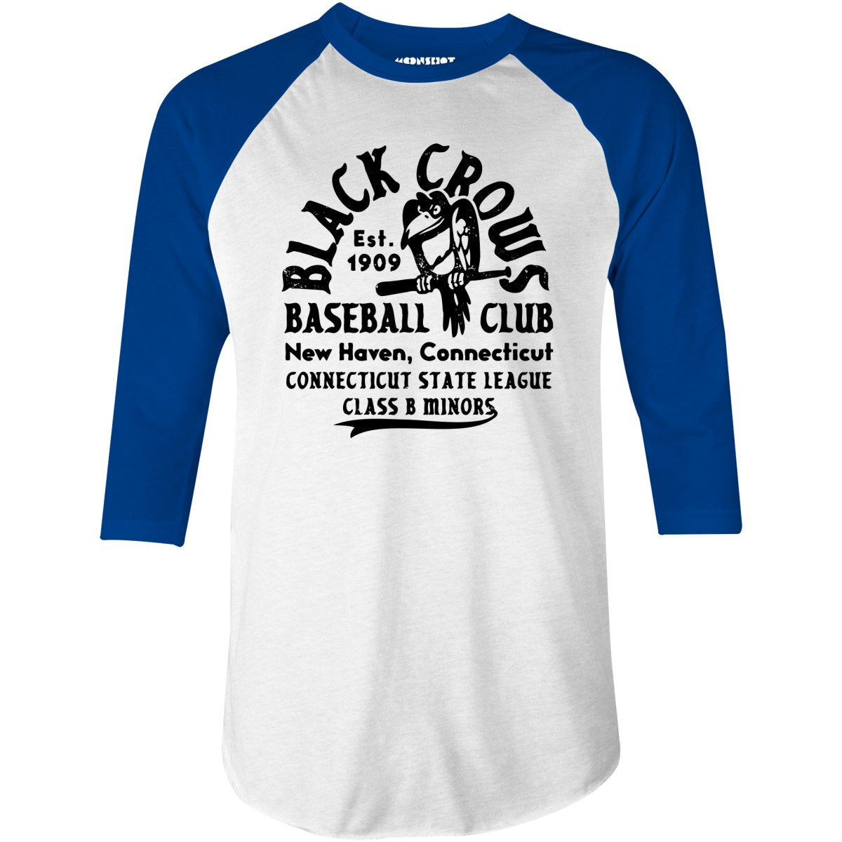 Hændelse Fejlfri udvikling New Haven Black Crows - Connecticut - Vintage Defunct Baseball Teams - 3/4  Sleeve Raglan T-Shirt – m00nshot