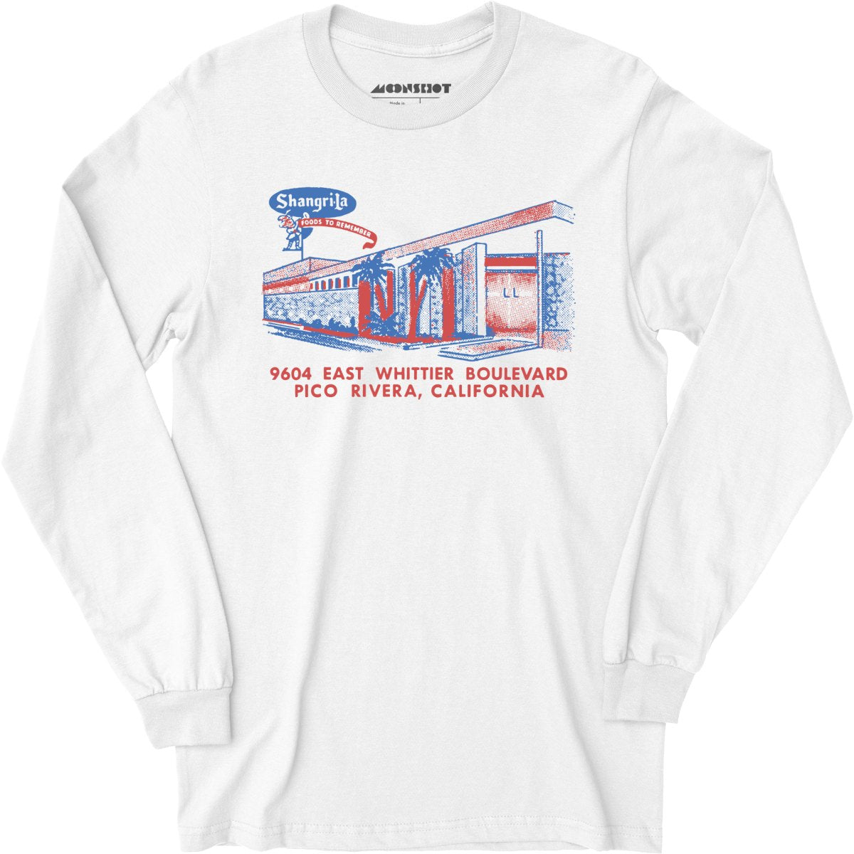 Shangri-La - Pico Rivera, CA - Vintage Restaurant - Long Sleeve T-Shirt