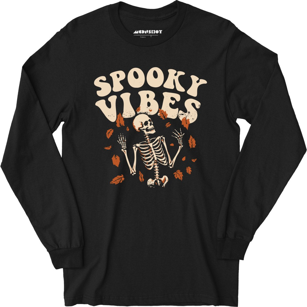 Spooky Vibes Skeleton - Long Sleeve T-Shirt