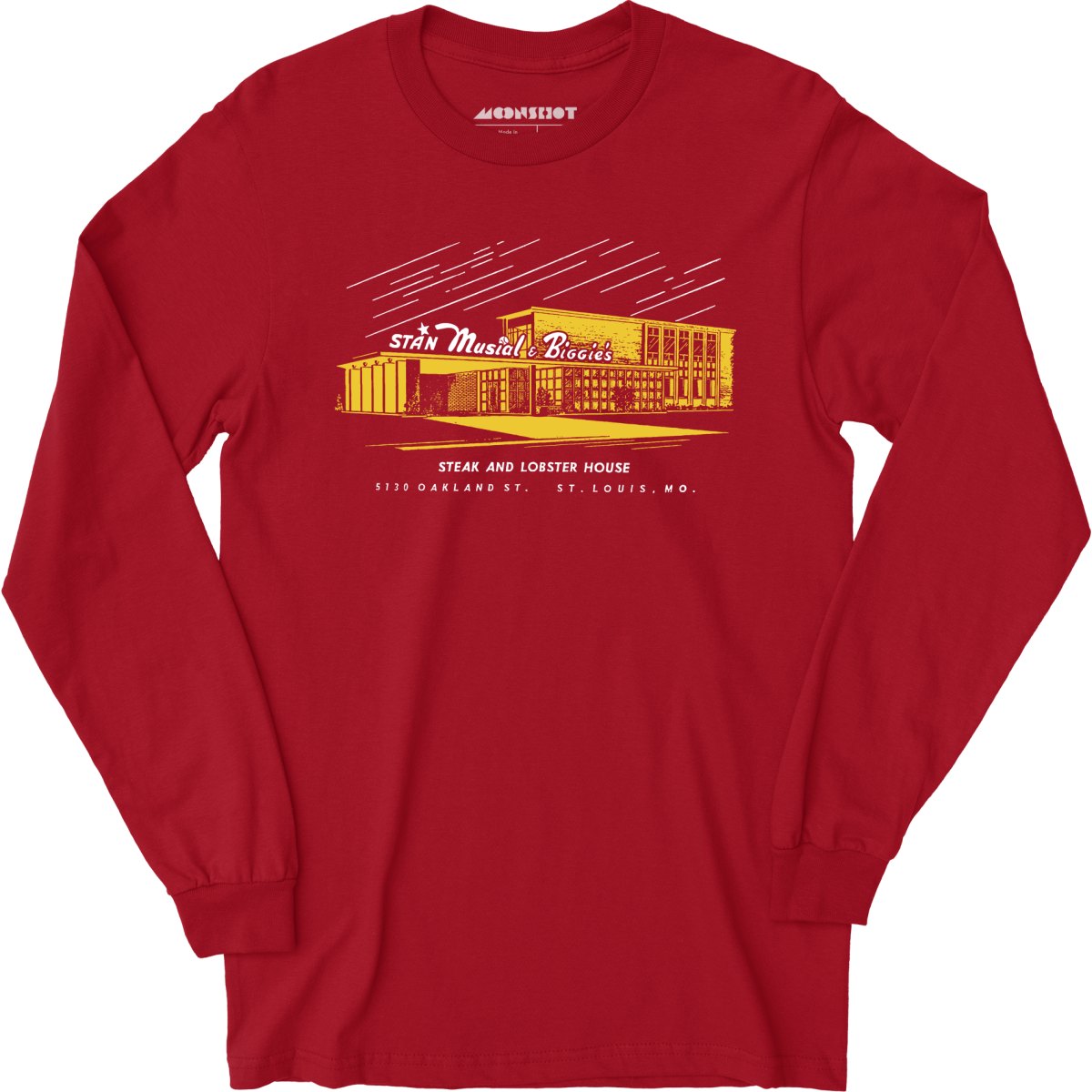 Stan Musial & Biggie's - St. Louis, MO - Vintage Restaurant - Long Sleeve T-Shirt