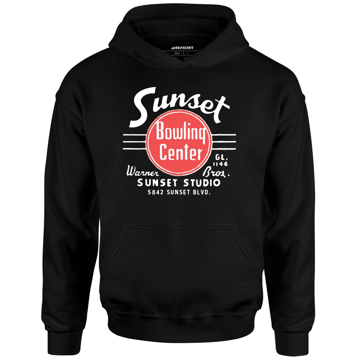 Sunset Bowling Center v2 - Hollywood, CA - Vintage Bowling Alley - Unisex Hoodie