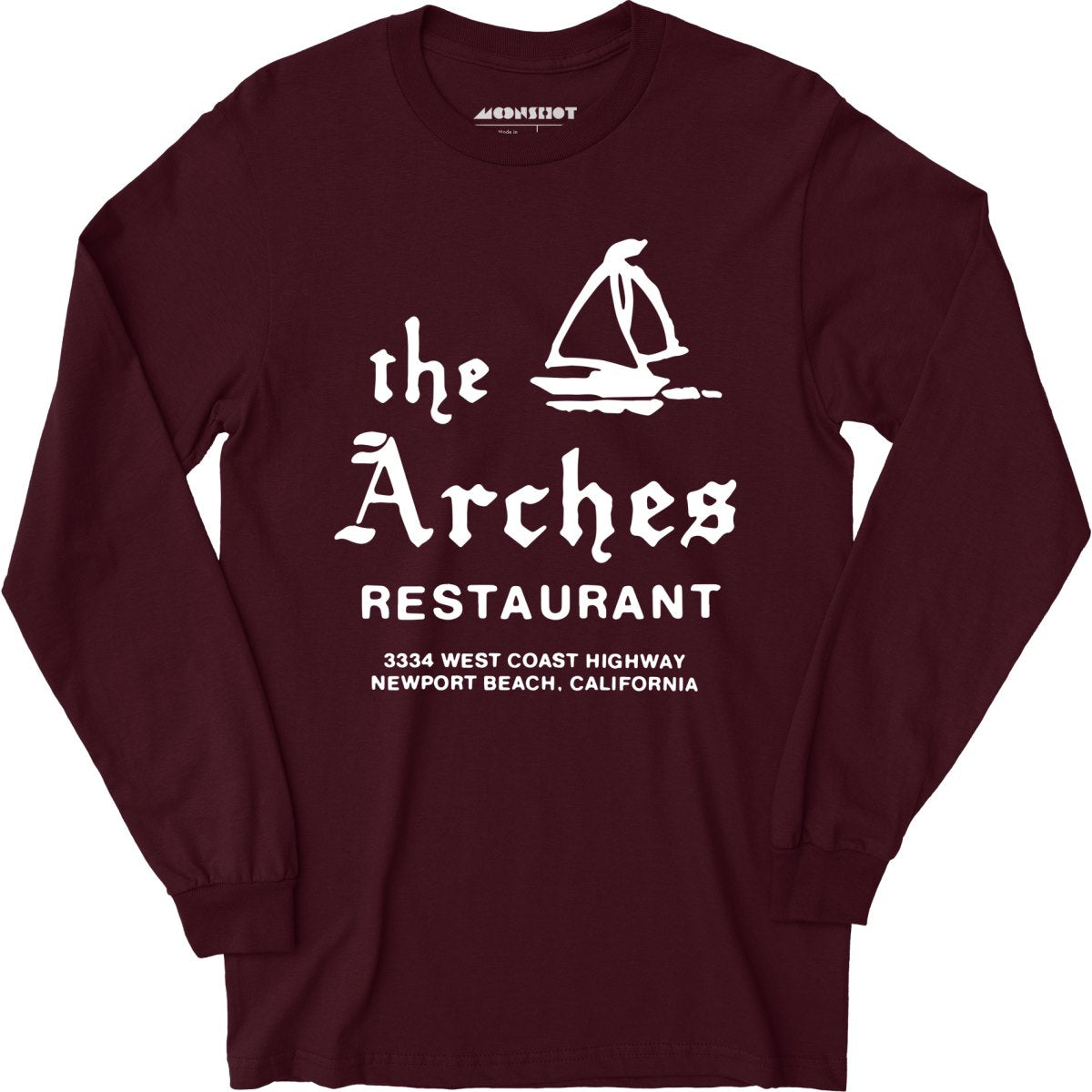The Arches - Newport Beach, CA - Vintage Restaurant - Long Sleeve T-Shirt