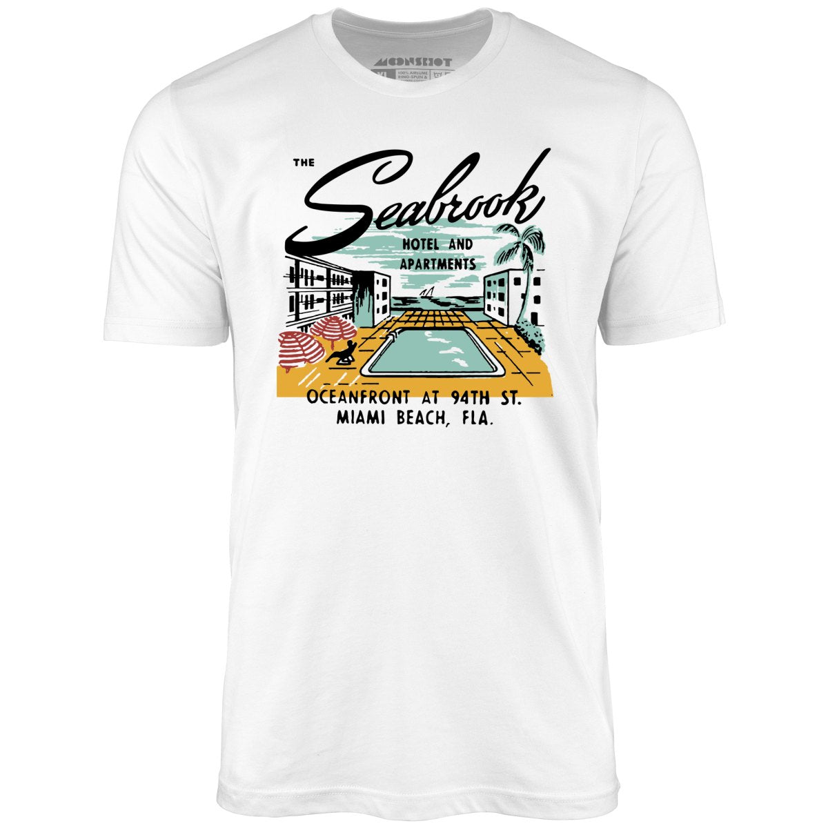 The Seabrook - Miami, FL - Vintage Hotel - Unisex T-Shirt – m00nshot