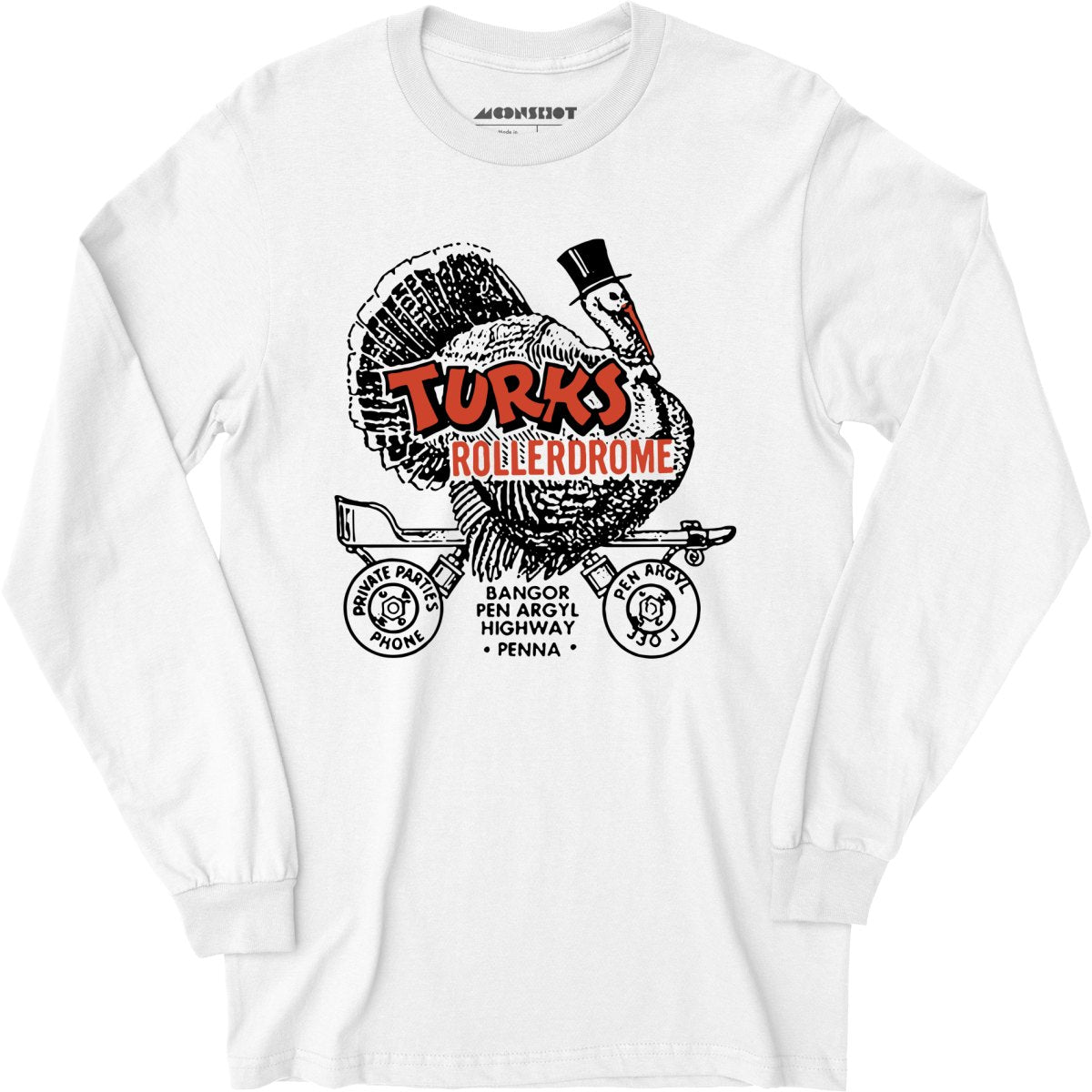 Turks Rollerdrome - Pen Argyl, PA - Vintage Roller Rink - Long Sleeve T-Shirt