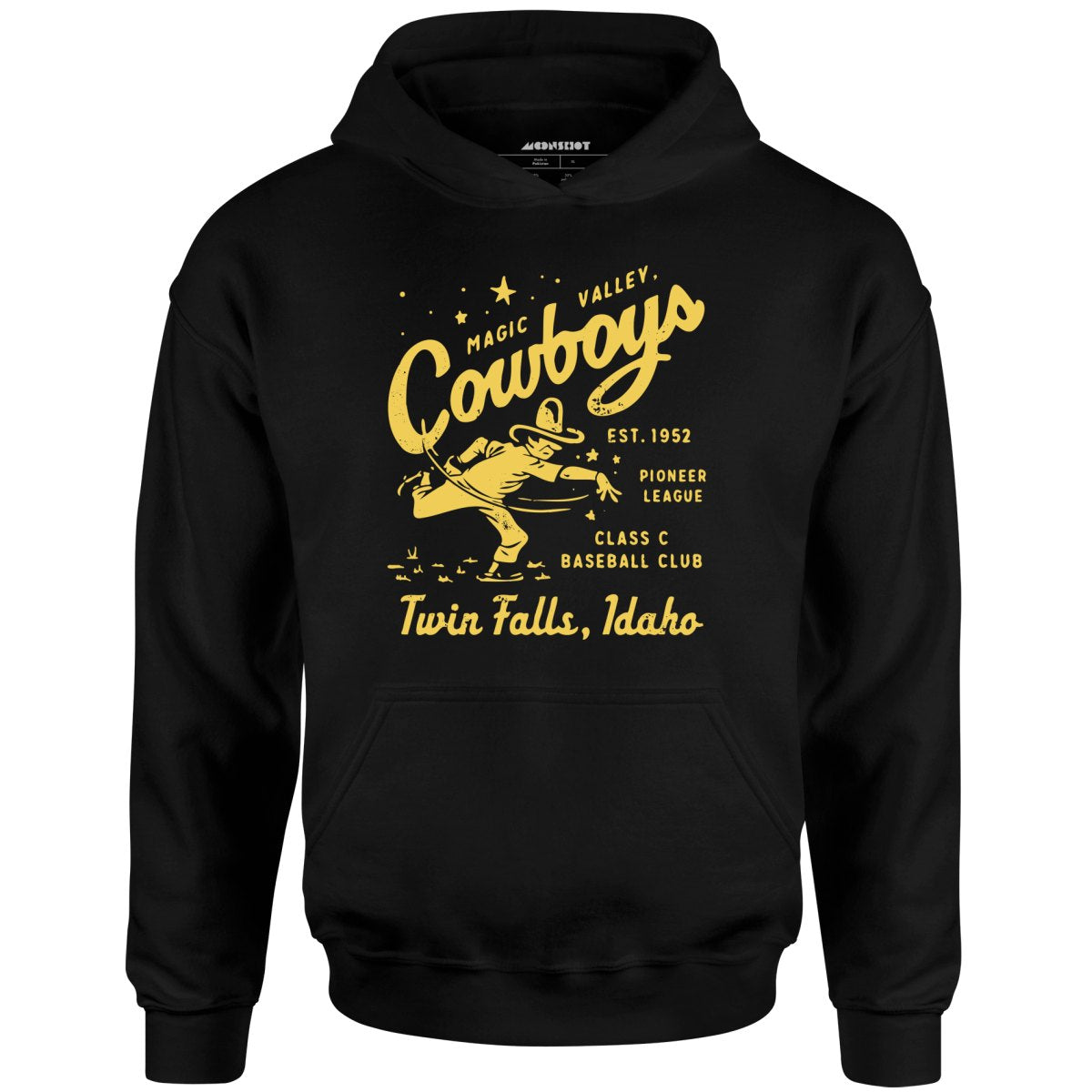 Twin Falls Magic Valley Cowboys - Idaho - Vintage Defunct Baseball Teams - Unisex Hoodie