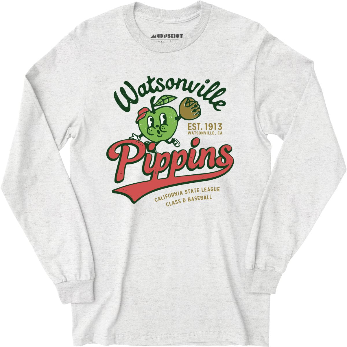 Watsonville Pippins - California - Vintage Defunct Baseball Teams - Long Sleeve T-Shirt