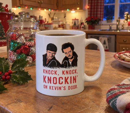 Knock, Knock, Knockin' on Kevin's Door - Ceramic Coffee Mug