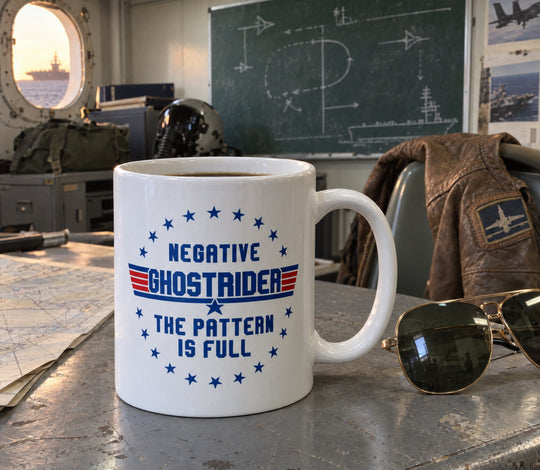 Negative Ghostrider The Pattern is Full - Ceramic Coffee Mug