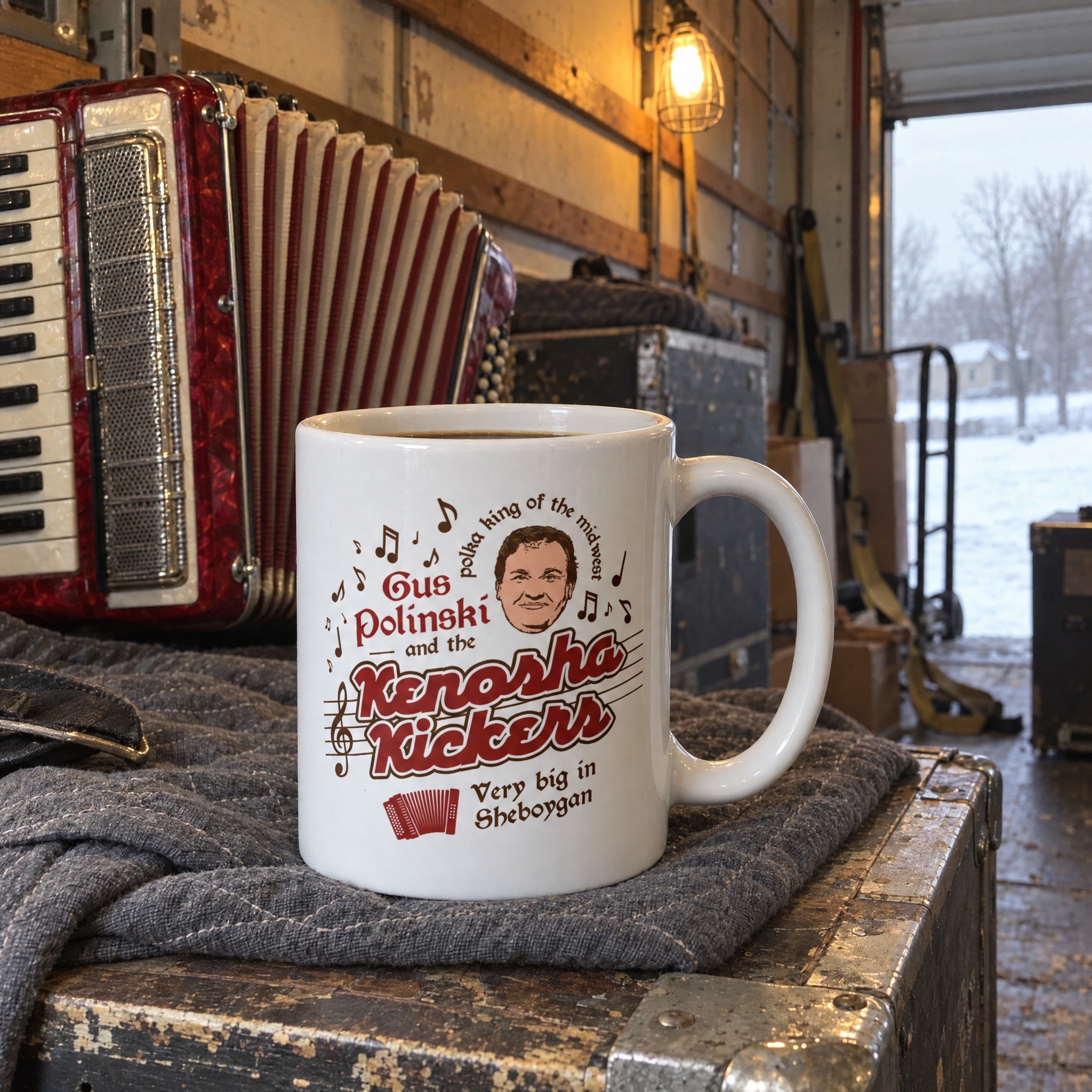 Gus Polinski and The Kenosha Kickers - Ceramic Coffee Mug