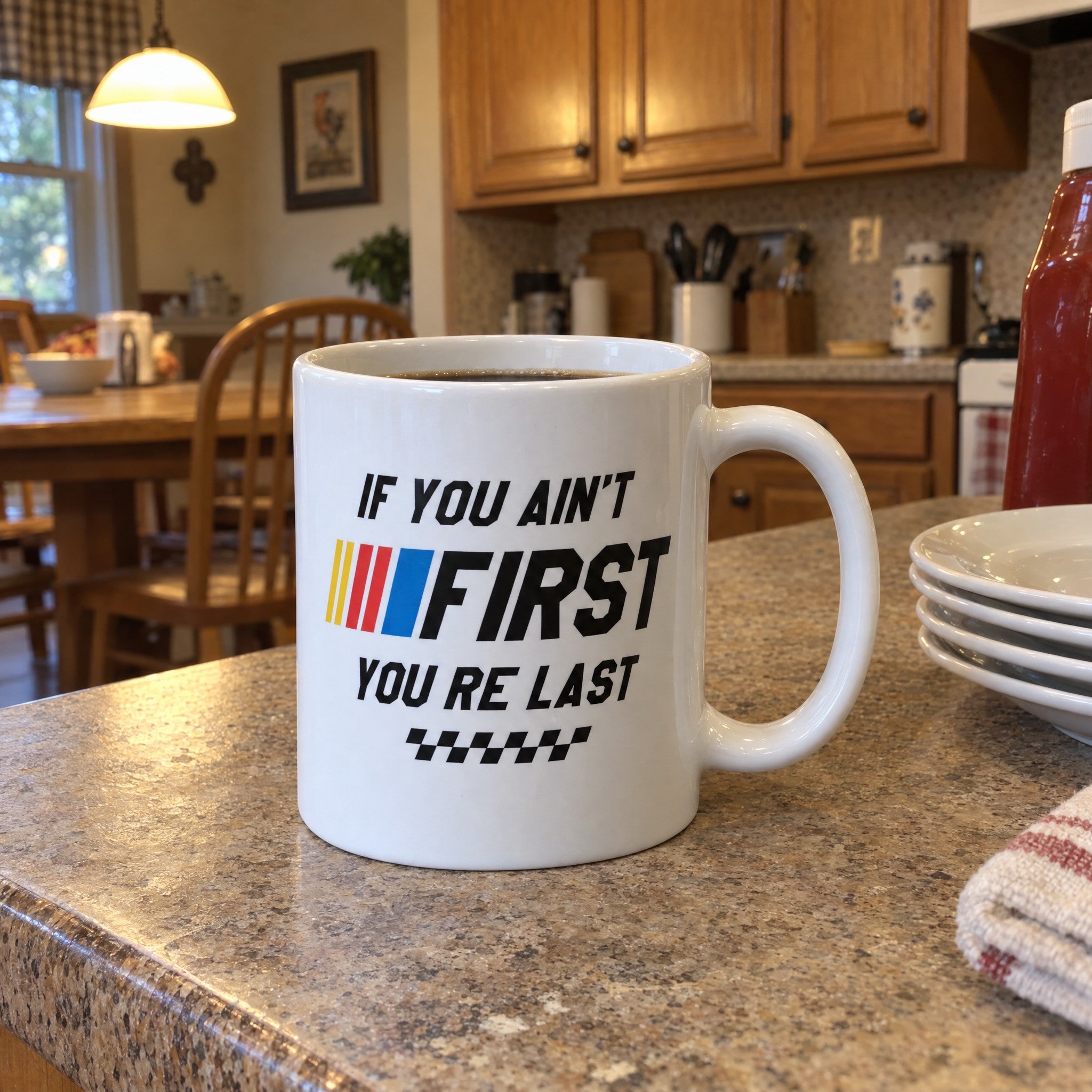If You Ain't First You're Last - Ceramic Coffee Mug