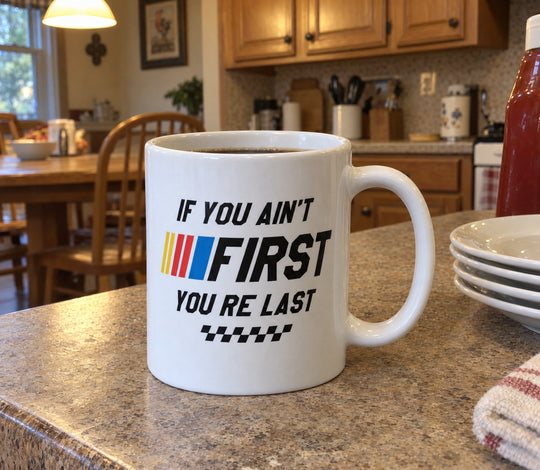 If You Ain't First You're Last - Ceramic Coffee Mug