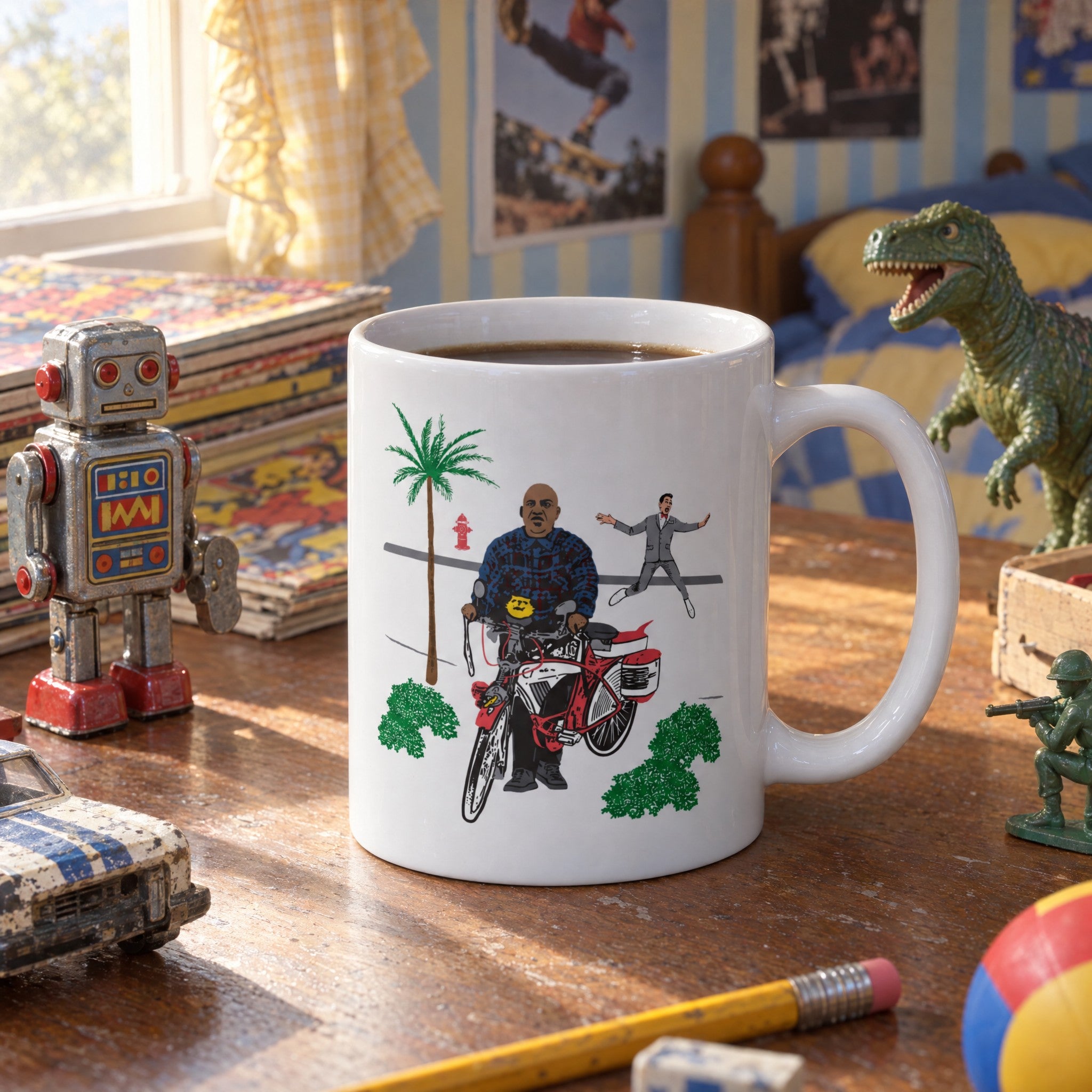 That's My Bike, Punk! Deebo + Pee-Wee Parody Mashup - Ceramic Coffee Mug