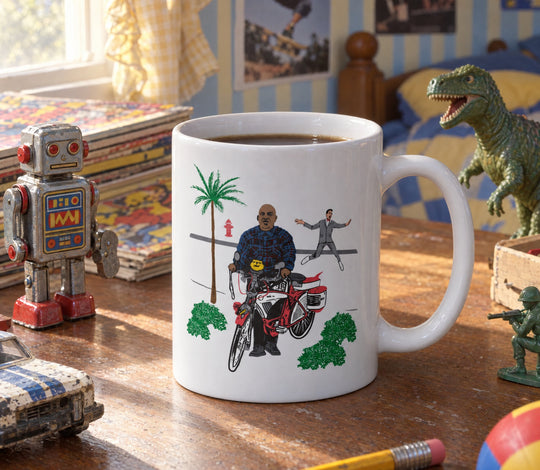 That's My Bike, Punk! Deebo + Pee-Wee Parody Mashup - Ceramic Coffee Mug