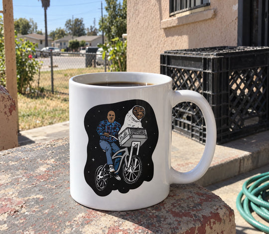 Deebo + Extra Terrestrial Bike Parody Mashup - Ceramic Coffee Mug