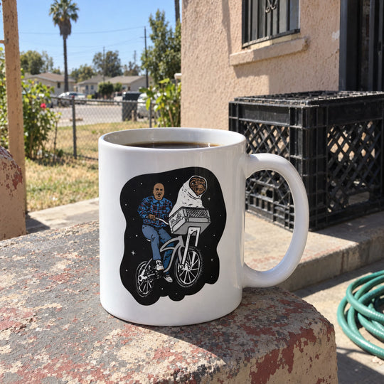 Deebo + Extra Terrestrial Bike Parody Mashup - Ceramic Coffee Mug