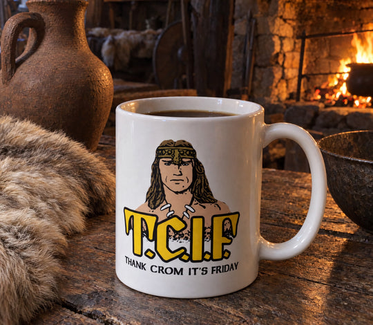 T.C.I.F. - Thank Crom It's Friday - Ceramic Coffee Mug